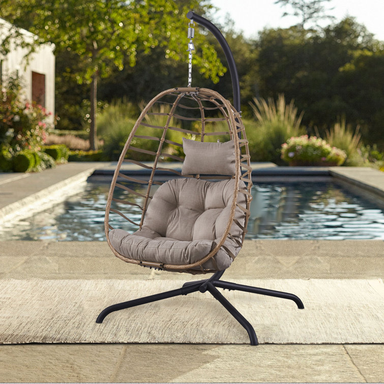 Molly outdoor standing basket chair with cushion molly outdoor wicker discount standing patio chair with cushion